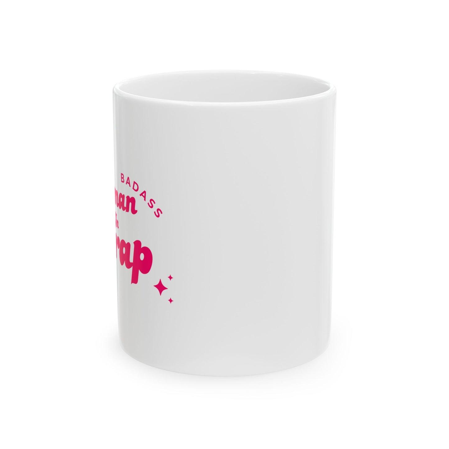 Badass Woman in Scrap Ceramic Mug, (11oz, 15oz)