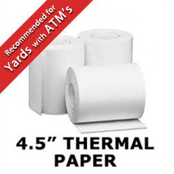 4.5" Thermal Paper Rolls for ATM's